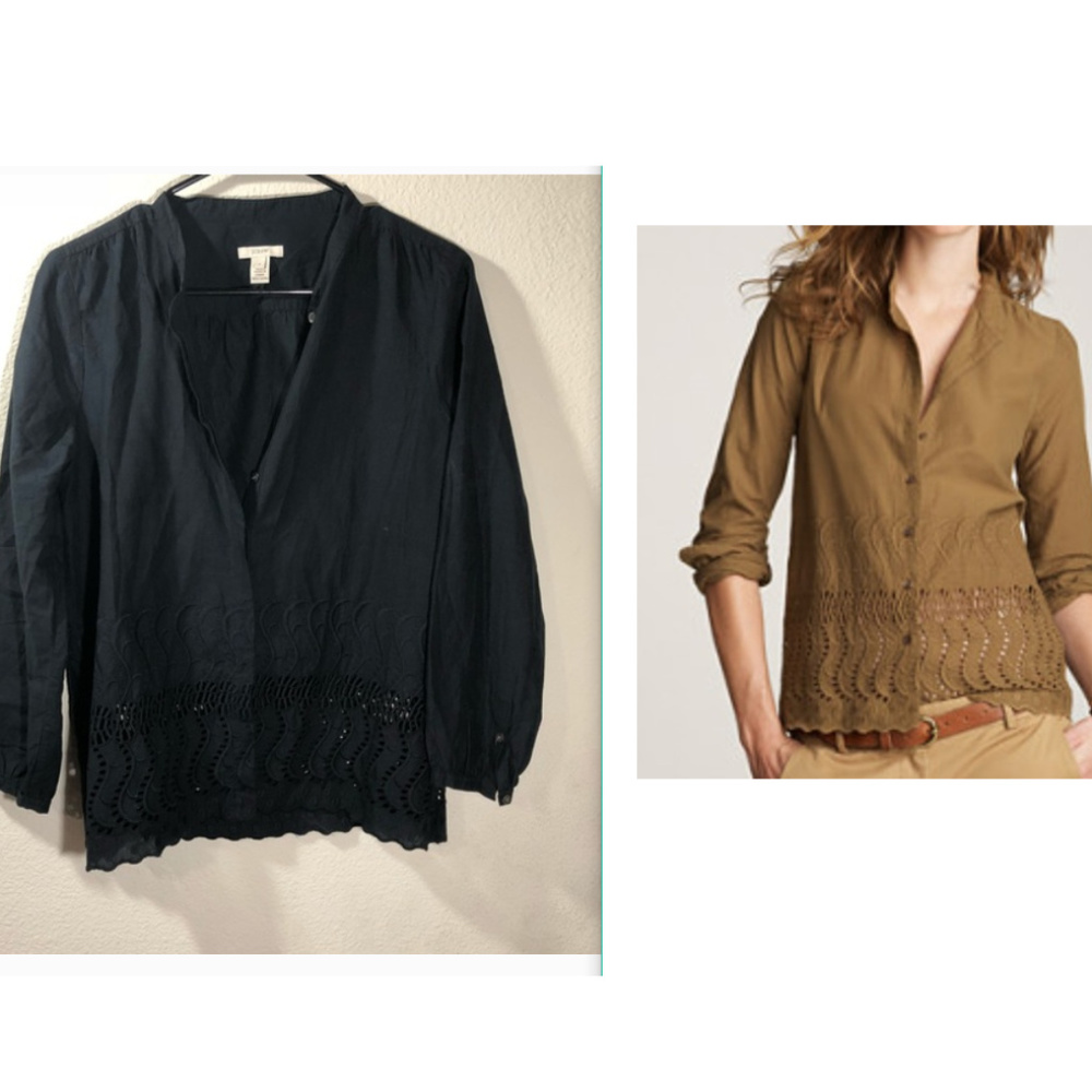 J crew Delaney top size 6 Navy Blue